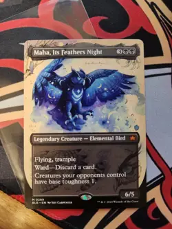 Maha, Its Feathers Night (Borderless) Bloomburrow Regular - Image 1