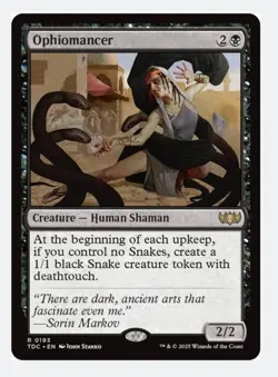 Ophiomancer | MTG TDC TARKIR | Black Snake Token Deathtouch | Rare | NEW NM - Image 1