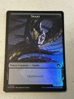 mtg foil token Snake // Servo, 0020/0033, Modern Horizons 3, unplayed - Image 1