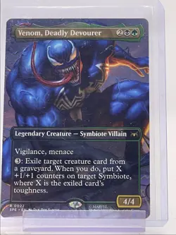 VENOM, DEADLY DEVOURER 2025 MAGIC SPIDER-MAN BORDERLESS RARE #0022 Q0899 - Image 1