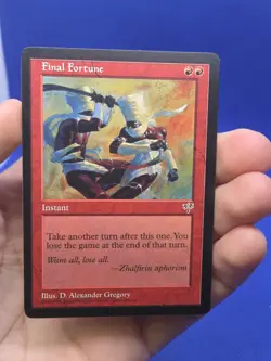 Vintage Magic The Gathering Mirage Final Fortune Regular Rare LP - Image 2