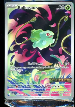 Bulbasaur - 133/132 - Stamped Promo - Mega Evolutions - Pokemon Card - SEALED - Image 1