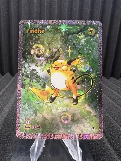 Raicho (Raichu) 14/69 Holo Dittomon Base Set First Edition FanArt Pokemon - Image 1