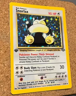 1ST EDITION SNORLAX HOLO Rare WOTC Vintage Pokemon card jungle set - Image 1