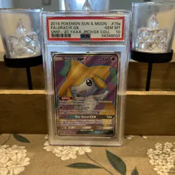 2019 Pokemon S&M UNM 20 YAAA JRCH GX COLL Promo BSP Jirachi GX FA #79a PSA 10 - Image 1