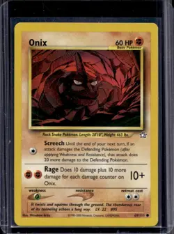 2000 Pokemon Neo Genesis Onix #69/111 - Image 1
