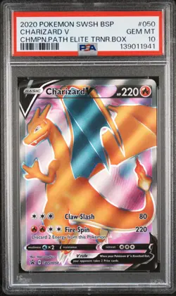 PSA 10 CHARIZARD V 050 CHAMPIONS PATH PROMO POKEMON MJ - Image 1