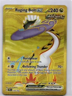 2024 Pokemon Raging Bolt ex 218/162 Temporal Forces Gold Hyper Rare NM - Image 1