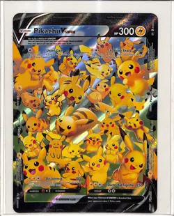 2021 Pokemon Sword & Shield Pikachu V-Union Jumbo Black Star Promo BSP #SWSH142 - Image 1