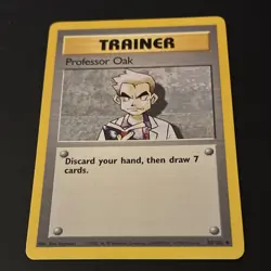 Pokemon TCG Professor Oak 088/102 Base Set Shadowless 1st Edition Trainer - Image 1