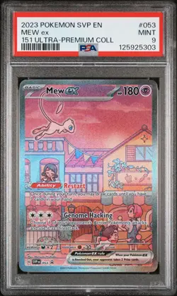 2023 POKEMON SVP EN-SV BLACK STAR PROMO 151 ULTRA-PREM COLL #053 MEW EX PSA 9 - Image 1