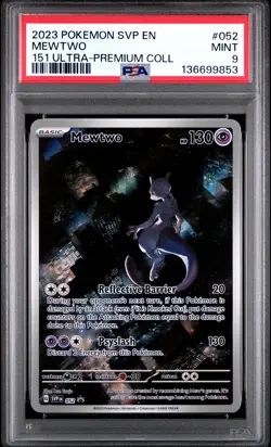 2023 POKEMON SVP EN-SV PROMO 151 ULTRA-PREMIUM COLLECTION #052 MEWTWO PSA 9 - Image 1