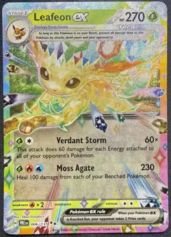 Pokemon TCG Leafeon EX 006/131 Prismatic Evolutions Double Rare Holo - Image 1