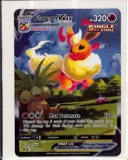 2021 Pokemon Sword & Shield Flareon VMAX Jumbo Black Star Promo BSP #SWSH180 - Image 1