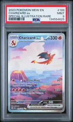 2023 Pokemon Mew En Special Illustration Rare #199 Charizard Ex PSA 9 MINT - Image 1