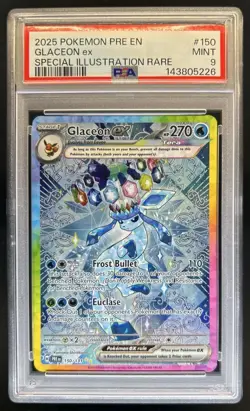 2025 Pokemon Glaceon ex Full Art Special Illustration Rare #150/131 PSA 9 - Image 1