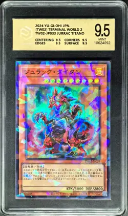 2024 Yu-Gi-Oh! Cards JPN. Jurrac Titano SPR TW02-JP033 PCG 9.5 (SAME AS PSA 9) - Image 1
