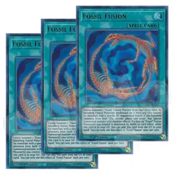 Yugioh - Fossil Fusion x 3 - 1st Edition Ultra Rare NM - Free Holo Card - Image 1