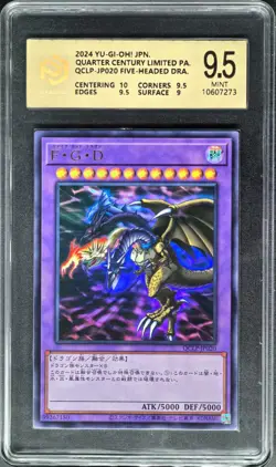 2024 Yu-Gi-Oh! Cards JPN. Five-Headed Dragon UR QCLP-JP020 PCG 9.5 MINT - Image 1
