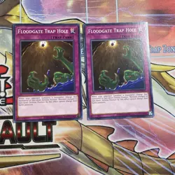 Yugioh! Floodgate Trap Hole OP13-EN025 x2 Common NM - Image 1