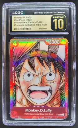2023 One Piece Premium Collection FILM RED Monkey.D.Luffy CGC 10 Pristine A PT - Image 1