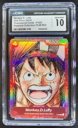 2023 One Piece Premium Collection FILM RED Edition Monkey.D.Luffy CGC 10 A PT - Image 1