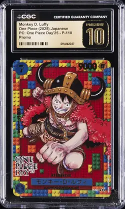 2025 ONE PIECE JPN PC: ONE PIECE DAY'25 PROMO MONKEY D. LUFFY CGC 10 PRISTINE - Image 1