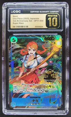2025 ONE PIECE JAPANESE NAMI SUPER RARE 3RD ANNIV OP11-054 CGC 10 PRISTINE B PT - Image 1