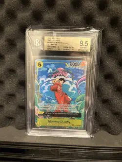 BGS 9.5 GEM MINT Monkey D Luffy Treasure Rare OP07-109 500 Years in the Future - Image 1