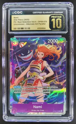 2025 ONE PIECE NAMI BEST SELECTION OP09-070 ALTERNATE ART CGC 10 PRISTINE B PT - Image 1
