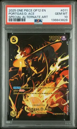 2025 One Piece Op12-Legacy Of The Master Portgas D. Ace PSA 10 #011 - Image 1