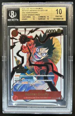 2025 One Piece 3rd Ann Tournament Monkey D. Luffy Promos Winner #ST01-012 BGS 10 - Image 1