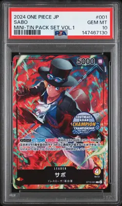 2024 ONE PIECE JPN MINI-TIN PACK SET VOL.1 #001 SABO PSA 10 - Image 1
