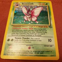 Venomoth 13/64 Jungle Holo Pokemon card LP nice card - Image 1