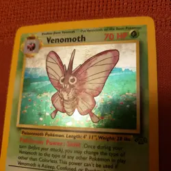 Venomoth 13/64 Jungle Holo Pokemon card LP nice card - Image 3