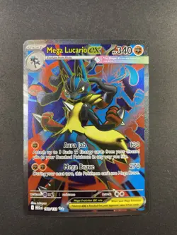 2025 POKEMON MEGA LUCARIO EX FULL ART ULTRA RARE CARD (#160/132) PSA WORTHY 🔥 - Image 1
