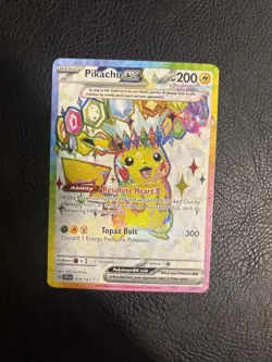 Pokemon TCG Surging Sparks Pikachu EX Ultra Rare Card 219/191 SV08 - Image 1