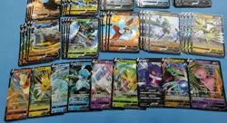 129 Lot pokemon TCG Chinese Card RR EeveeV, GengarV, RayquazaV MewV XL92 - Image 2