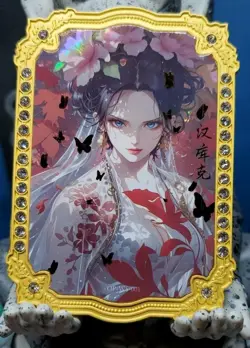 Boa Hancock One Piece Jewel Diamond Encrusted Gold Plated Metal Card Waifu - Image 1