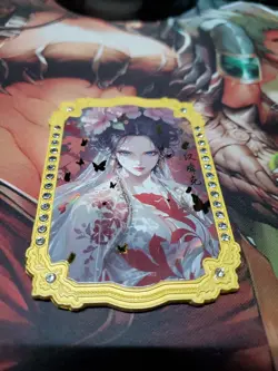 Boa Hancock One Piece Jewel Diamond Encrusted Gold Plated Metal Card Waifu - Image 3