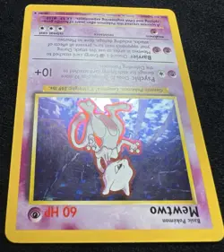 Mewtwo 10/102 Holo Rare Base Set WOTC Pokemon Card - LP/MP - Image 5