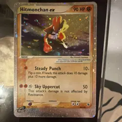 Pokemon Hitmonchan ex Ultra Rare Holo EX 90 HP 98/109 Ruby and Sapphire Card - Image 1