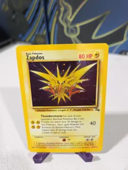 Zapdos 1999 Fossil 15/62 Holo Rare 80 MP Unlimited Vintage Pokemon Card#10 - Image 1