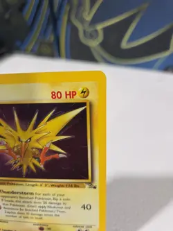 Zapdos 1999 Fossil 15/62 Holo Rare 80 MP Unlimited Vintage Pokemon Card#10 - Image 3