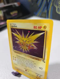 Zapdos 1999 Fossil 15/62 Holo Rare 80 MP Unlimited Vintage Pokemon Card#10 - Image 4