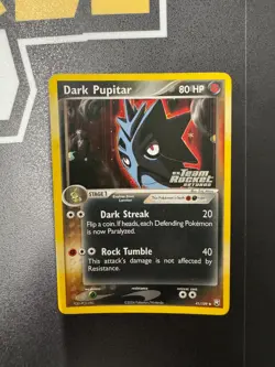 Pokemon Dark Pupitar EX Rocket Returns 41 Stamped Reverse Ultra Rare Holo Card - Image 1
