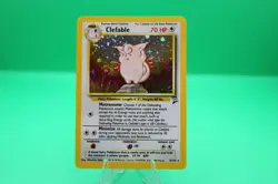 Pokemon TCG Clefable Holo Unlimited Rare Card Base Set 2, 5/130 - Swirl LP - Image 1