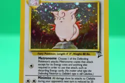 Pokemon TCG Clefable Holo Unlimited Rare Card Base Set 2, 5/130 - Swirl LP - Image 3