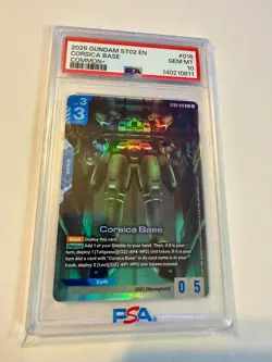 2025 Gundam Card Game Corsica Base Common + ST02-016 PSA 10 POP 2 - Image 1