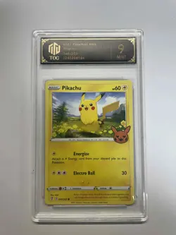 2021 Pokemon Pikachu 049/203 TOC Graded 9 Mint English TCG Card VB16 - Image 1
